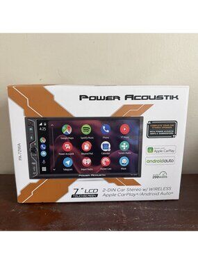 Power Acoustik PA-72WA 2-DIN Car Stereo Head Unit – 7” Touchscreen, Wireless App